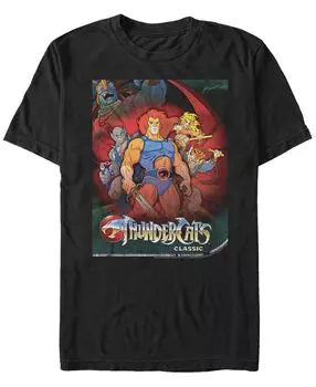 Мужская футболка с коротким рукавом с плакатом thundercats Fifth Sun, черный