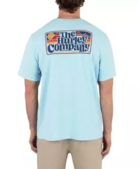 Мужская футболка с коротким рукавом Slub в стиле 90-х Hurley, синий