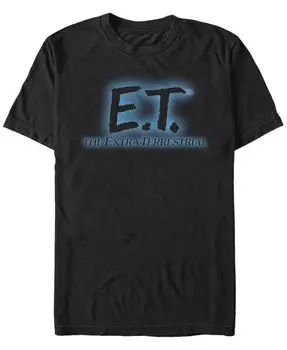 Мужская футболка с коротким рукавом со светящимся логотипом ET the Extra-Terrestrial Fifth Sun, черный