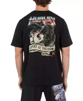 Мужская футболка с коротким рукавом Spirit Of Freedom Hurley, черный