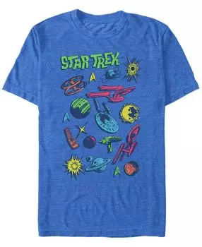 Мужская футболка с коротким рукавом star trek the original series comic pop art из комиксов оригинальной серии Fifth Sun, мульти