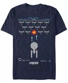 Мужская футболка с коротким рукавом star trek the original series pixelated fighter Fifth Sun, синий