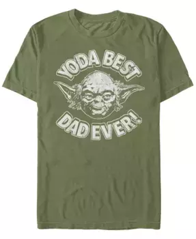 Мужская футболка с коротким рукавом Star Wars Yoda Best Dad Fifth Sun, зеленый