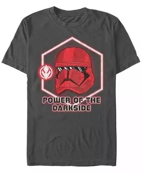 Мужская футболка с коротким рукавом Star Wars Rise Of Skywalker Red Trooper Power Of The Dark Side Fifth Sun, серый