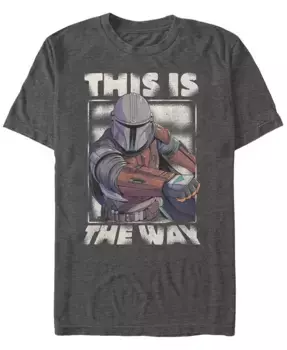 Мужская футболка с коротким рукавом Star Wars The Mandalorian This Is The Way Portrait Fifth Sun, серый