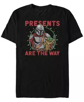 Мужская футболка с коротким рукавом star wars mandalorian presents are the way Fifth Sun, черный