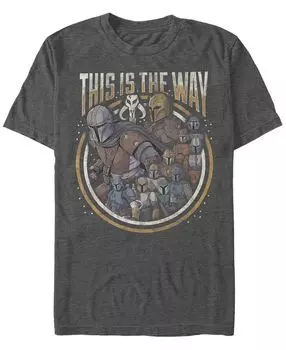 Мужская футболка с коротким рукавом star wars mandalorian the way group Fifth Sun, мульти