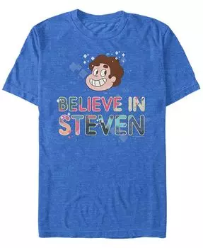Мужская футболка с коротким рукавом Steven Universe Believe in Gems Fifth Sun, синий