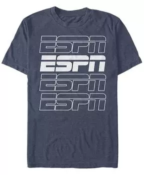 Мужская футболка с коротким рукавом Stroke Stack ESPN с круглым вырезом Fifth Sun, синий