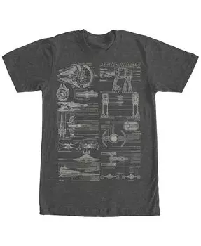 Мужская футболка с коротким рукавом Super Schematics с круглым вырезом Fifth Sun, серый