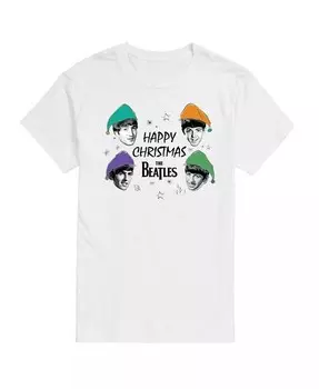 Мужская футболка с коротким рукавом The Beatles Happy Christmas AIRWAVES, белый