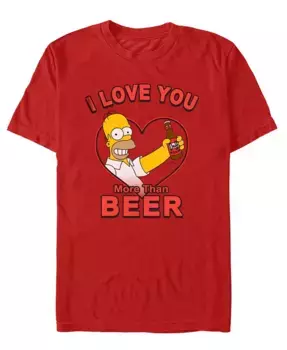 Мужская футболка с коротким рукавом The Simpson's Beer Mine Fifth Sun, красный