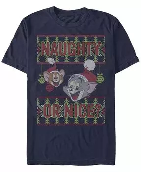Мужская футболка с коротким рукавом Tom Jerry Naughty or Nice Fifth Sun, синий