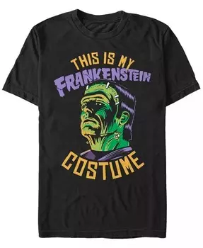 Мужская футболка с коротким рукавом Universal Monsters Frankenstein на Хеллоуин Fifth Sun, черный