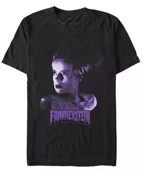 Мужская футболка с коротким рукавом Universal Monsters с портретом невесты Франкенштейна Fifth Sun, черный