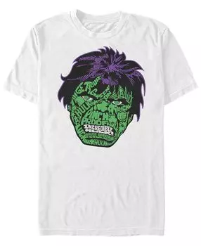 Мужская футболка с коротким рукавом в стиле ретро marvel good luck hulk big face Fifth Sun, белый