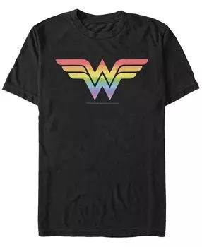 Мужская футболка с коротким рукавом wonder woman wonder rainbow rainbow Fifth Sun, черный