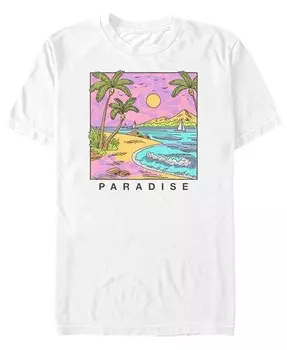 Мужская футболка с короткими рукавами Additude Paradise Awaits Fifth Sun, белый