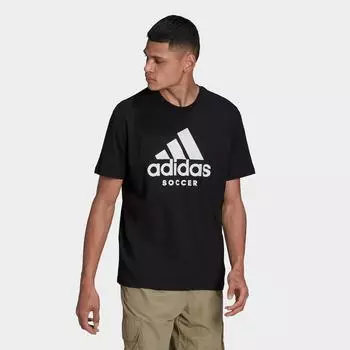 Мужская футболка с короткими рукавами Adidas Soccer Logo, черный