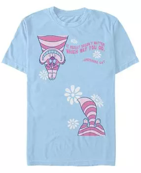Мужская футболка с короткими рукавами alice in wonderland cheshire split Fifth Sun, светло-синий