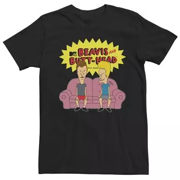 Мужская футболка с короткими рукавами Beavis And Butthead Couch Licensed Character