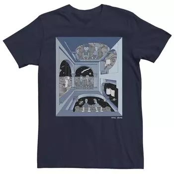 Мужская футболка с короткими рукавами Beavis And Butthead Escher Licensed Character