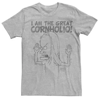 Мужская футболка с короткими рукавами Beavis And Butthead The Great Cornholio Outline Licensed Character