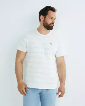 Мужская футболка с короткими рукавами, большие размеры Levi's, белый