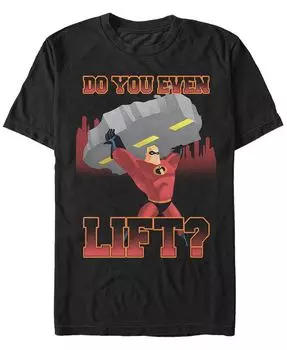 Мужская футболка с короткими рукавами Disney Pixar «Суперсемейка» Do You Even Lift Fifth Sun, черный