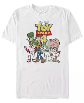 Мужская футболка с короткими рукавами disney pixar toy story 4 new group shot movie logo poster Fifth Sun, белый