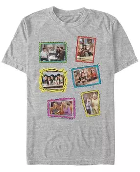 Мужская футболка с короткими рукавами friends picture frame scenes Fifth Sun, мульти