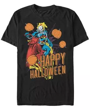 Мужская футболка с короткими рукавами ghost rider happy halloween от marvel Fifth Sun, черный