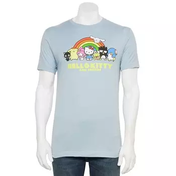 Мужская футболка с короткими рукавами Hello Kitty & Friends Licensed Character, синий
