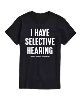 Мужская футболка с короткими рукавами Hybrid Apparel Selective Hearing AIRWAVES, черный