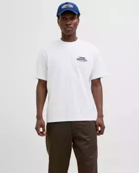 Мужская футболка с короткими рукавами и боковыми деталями Jack & Jones, белый