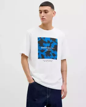 Мужская футболка с короткими рукавами и дизайном спереди Jack & Jones, белый