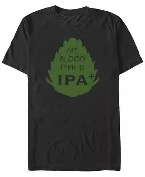 Мужская футболка с короткими рукавами и группой крови IPA Fifth Sun, черный