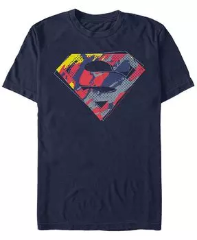 Мужская футболка с короткими рукавами и камуфляжным логотипом DC Superman Fifth Sun, синий