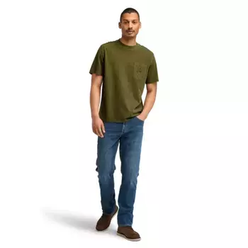 Мужская футболка с короткими рукавами и карманами Timberland Garment Dye, темно-оливковый