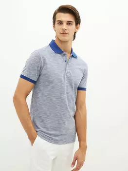 Мужская футболка с короткими рукавами и короткими рукавами с вырезом поло LCWAIKIKI Classic