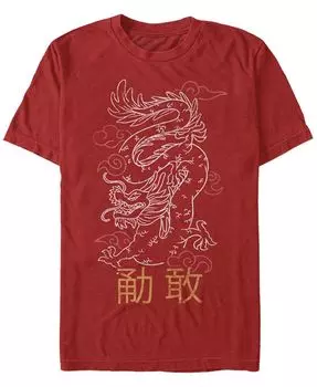 Мужская футболка с короткими рукавами и круглым вырезом Stacked Dragon Fifth Sun, красный