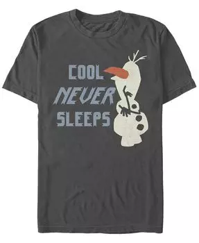 Мужская футболка с короткими рукавами и круглым вырезом Olaf Never Sleeps Fifth Sun, серый