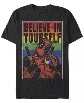 Мужская футболка с короткими рукавами и круглым вырезом Believe Rainbow Fifth Sun, черный