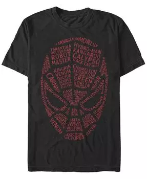 Мужская футболка с короткими рукавами и круглым вырезом Spidey Words Fifth Sun, черный