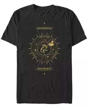 Мужская футболка с короткими рукавами и круглым вырезом Celestial Hufflepuff Fifth Sun, черный