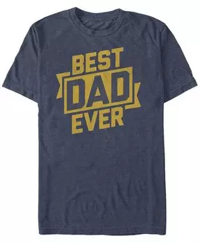 Мужская футболка с короткими рукавами и круглым вырезом Best Dad Ever Fifth Sun, синий
