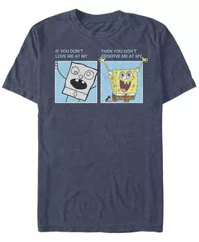 Мужская футболка с короткими рукавами и круглым вырезом Doodlebob Meme Fifth Sun, синий
