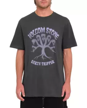 Мужская футболка с короткими рукавами и круглым вырезом Volcom, темно-серый