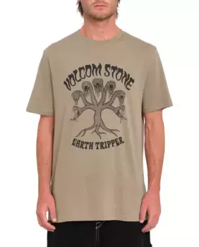 Мужская футболка с короткими рукавами и круглым вырезом Volcom, светло-коричневый