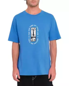 Мужская футболка с короткими рукавами и круглым вырезом Volcom, синий